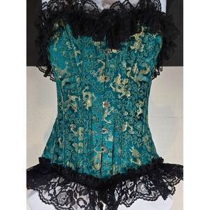 Vintage 90s Vollers Corset Made in England Overbust UK Size 28
